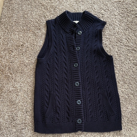 Talbots Jackets & Blazers - Talbots navy Cable Knit Vest